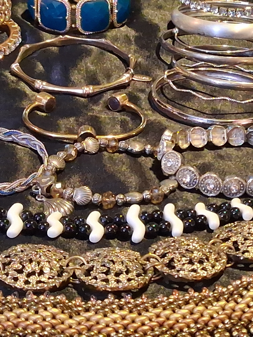 Mixed Lot 25 Costume Jewelry Bracelets Bangles 3 Sterling Silver/ .925 Natasha - Picture 7 of 7